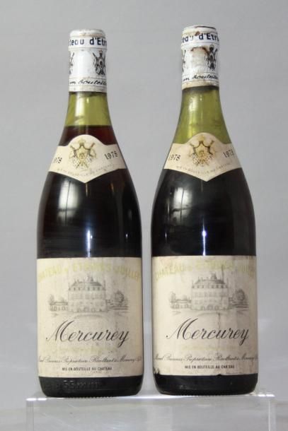 null 2 bouteilles MERCUREY - CHÂTEAU D'ETROYES -JUILLET 1978 

Etiquettes tachées,...