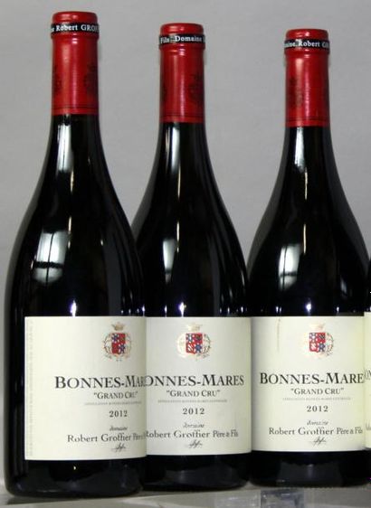 null 3 bouteilles BONNES MARES Grand cru - GROFFIER 2012