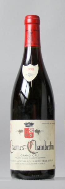 null 1 bouteille CHARMES CHAMBERTIN Grand cru - Armand ROUSSEAU 1998