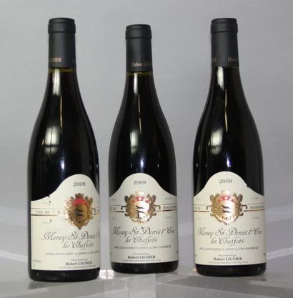 null 3 bouteilles MOREY ST DENIS 1er cru "Les Chaffots" - H. LIGNIER 2009

Etiquettes...