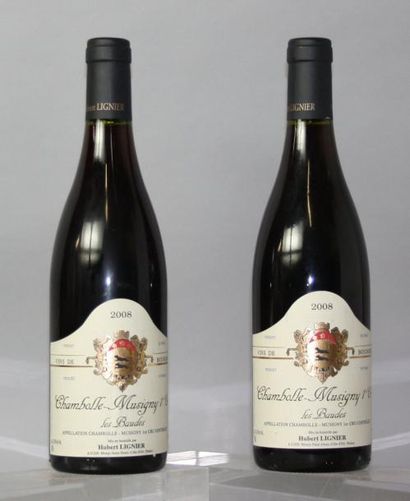 null 2 bouteilles CHAMBOLLE MUSIGNY 1er cru "Les Baudes" - H. LIGNIER 2008