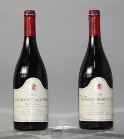 null 2 bouteilles CHAMBOLLE MUSIGNY 1er cru "Les Sentiers" - GROFFIER 2010