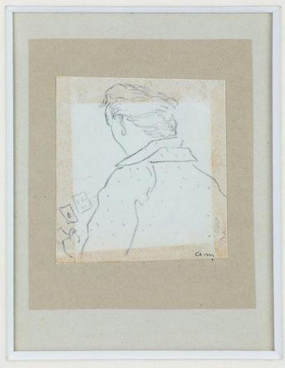  Albert MARQUET (1875-19747) 

Yvonne de dos 

Dessin au crayon monogrammé en bas... Gazette Drouot