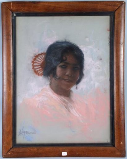 null Lucien LEVY-DHURMER (1865-1953)

Portrait de gitane 

Pastel signé en bas à...