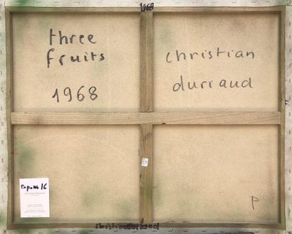 null Christian DURIAUD (né en 1944)

Three fruits

Huile sur toile signée en bas...