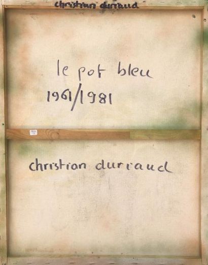 null Christian DURIAUD (né en 1944)

Le pot bleu

Huile sur toile signée en bas à...