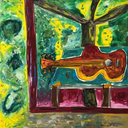 null Christian DURIAUD (né en 1944)

Guitare devant le jardin

Huile sur toile signée...