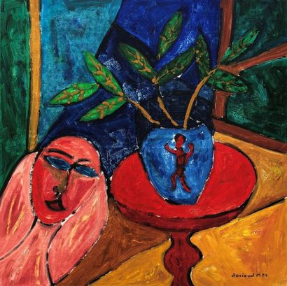 null Christian DURIAUD (né en 1944)

Blue vase

Huile sur toile signée en bas à droite...