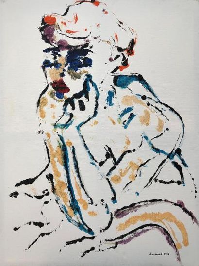 null Christian DURIAUD (né en 1944)

The Derain's model

Huile sur toile signée en...