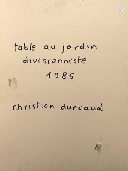 null Christian DURIAUD (né en 1944)

Table au jardin divisionniste

Huile sur papier...