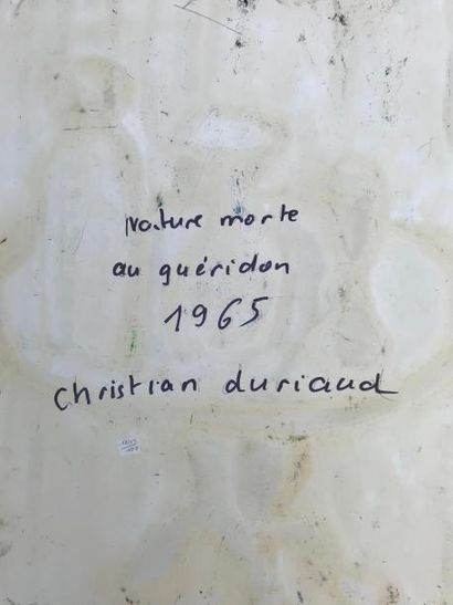 null Christian DURIAUD (né en 1944)

Nature morte au guéridon

Huile sur papier signée...