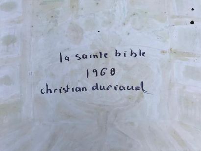 null Christian DURIAUD (né en 1944)

La sainte Bible

Huile sur papier signée en...