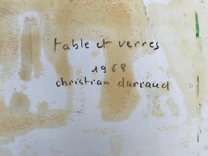 null Christian DURIAUD (né en 1944)

Table et verres

Huile sur papier signée en...
