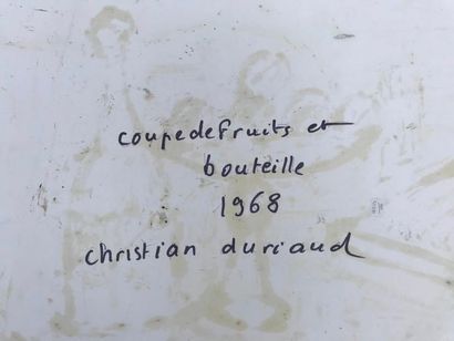 null Christian DURIAUD (né en 1944)

Coupe de fruits et bouteille

Huile sur papier...