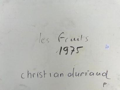 null Christian DURIAUD (né en 1944)

Les fruits

Huile sur papier signée en bas à...