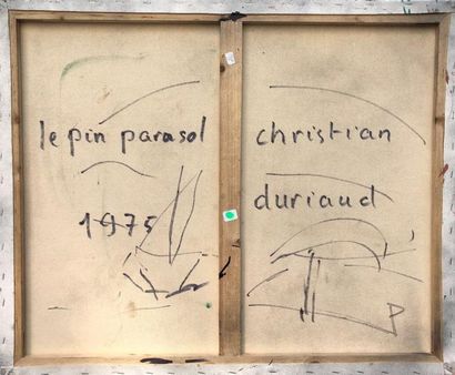 null Christian DURIAUD (né en 1944)

Le pin parasol

Huile sur toile signée en bas...