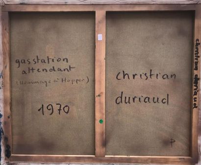 null Christian DURIAUD (né en 1944)

Gas station attendant

Huile sur toile signée...