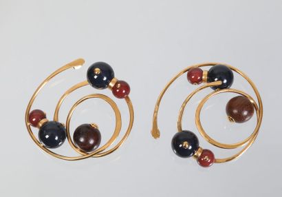 null LOUIS VUITTON

Paire de boucles d'oreilles "Cosmos" en laiton doré ornée de...