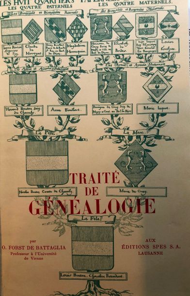 null Forst de Battaglia (O.), Traité de généalogie, Lausanne, 1949, 144 p. avec ...