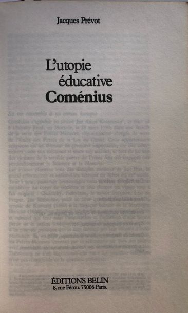 null Prévot (Jacques), L'utopie éducative, Coménius, Paris, 1981.