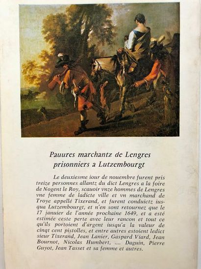 null Hugues (abbé Eugène), Langres au début du XVIIe, 1610-1660, Langres, 1978, 207...