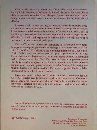 null Jean-Marie (Laurence), Caen aux XIe et XIIe siècles…, Condé sur Noireau, 20...