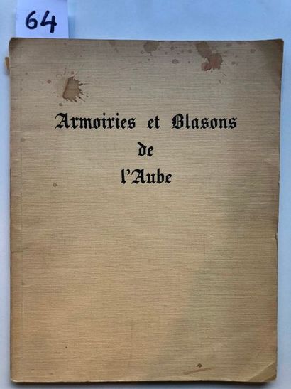 null Armoiries du département et blasons des chefs-lieux de cantons de l'Aube, Troyes,...