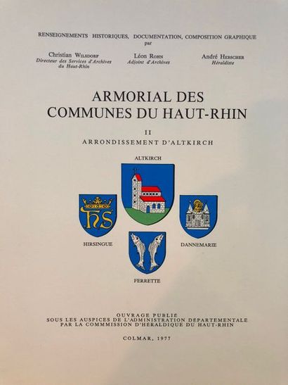 null Armorial des communes du Haut-Rhin, 1977-1984, 4 vol., broché.