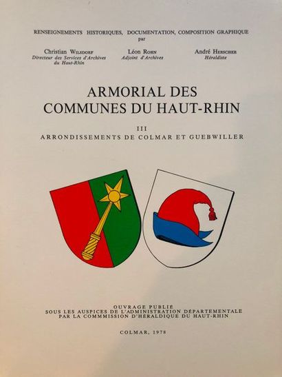 null Armorial des communes du Haut-Rhin, 1977-1984, 4 vol., broché.