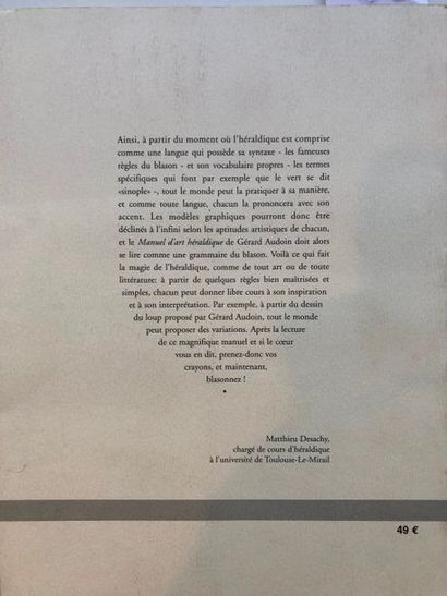 null Audoin (Gérard), L'art héraldique, Mémoires et documents, Versailles, 2005,...