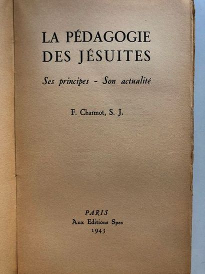 null Charmot (F. s.j.), La pédagogie des jésuites, ses principes, son actualités,...