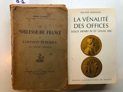 null Carré (Henri), et l'opinion publique au XVIIIe siècle, Paris, 1920, 650 p.,...