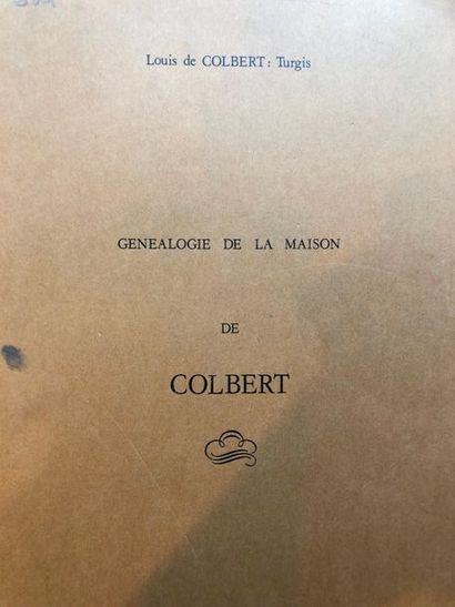 null Colbert-Turgis (Louis de), Généalogie de la Maison de Colbert, photocopie brochée,...