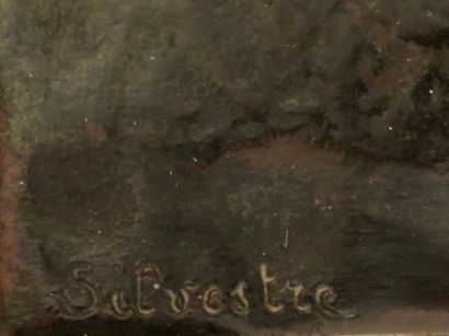 null Paul SILVESTRE (1884-1976) 

Paire de serre livres aux chevreaux en bronze patiné...