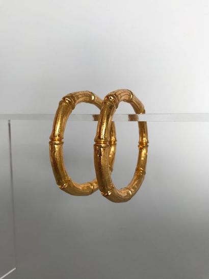 null NAJA 

Paire de bracelets bambou en métal doré - Largeur intérieure : 6,5 c...