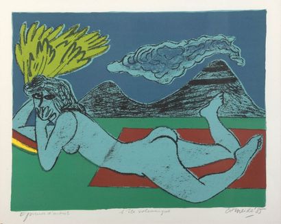 null Guillaume van BEVERLOO dit CORNEILLE (1922-2010) 

L'ile volcanique 

Lithographie...