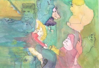 null Roland GUILLEMIN (1929-2017) alias ERPOINGER ou GEHER 

Personnages 

Aquarelle...