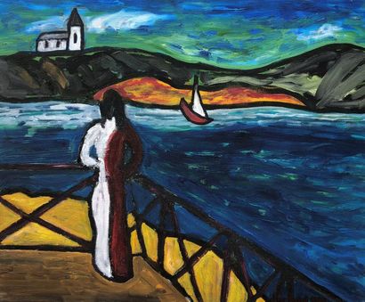 null Christian DURIAUD (né en 1944)

Femme en Bretagne devant la mer (Hommage à Emile...