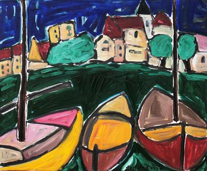 null Christian DURIAUD (né en 1944)

3 boats

Huile sur toile signée en bas à droite...