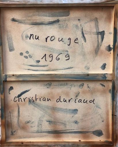 null Christian DURIAUD (né en 1944)

Nu rouge

Huile sur toile signée en bas à droite...