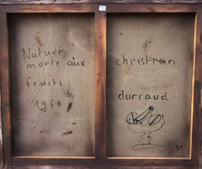 null Christian DURIAUD (né en 1944)

Nature morte aux fruits

Huile sur toile signée...