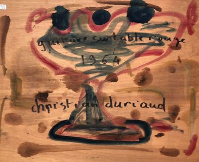 null Christian DURIAUD (né en 1944)

Guitare sur table rouge

Huile sur panneau signée...
