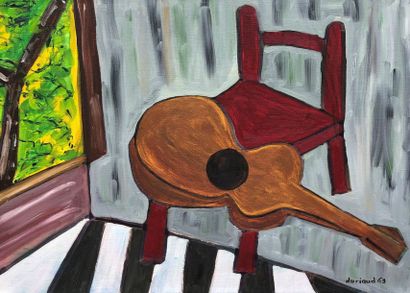 null Christian DURIAUD (né en 1944)

Guitare et chaise

Huile sur toile signée en...
