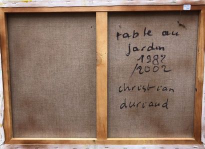 null Christian DURIAUD (né en 1944)

Table au jardin

Huile sur toile signée en bas...