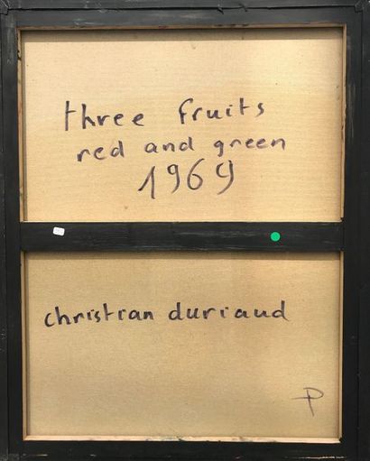 null Christian DURIAUD (né en 1944)

Three fruits red and green

Huile sur toile...