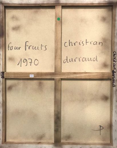null Christian DURIAUD (né en 1944)

Four Fruits

Huile sur toile signée en bas à...