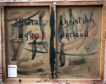 null Christian DURIAUD (né en 1944)

Mistral

Huile sur toile signée en bas à droite...