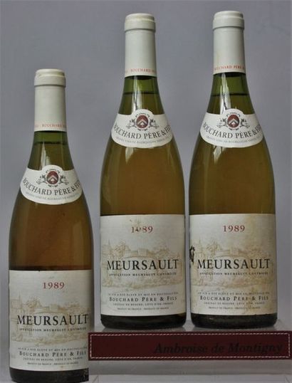 null 3 bouteilles MEURSAULT - BOUCHARD 1989 

Etiquettes légèrement tachées, dont...