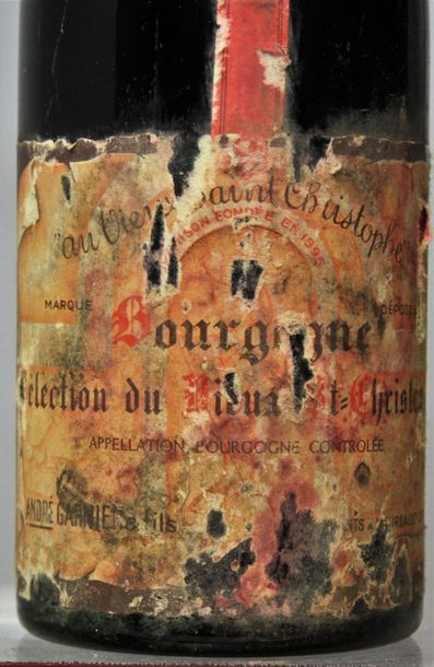 null 1 bouteille BOURGOGNE "Sélection du Vieux Saint Christophe" 1959 

Etiquette...