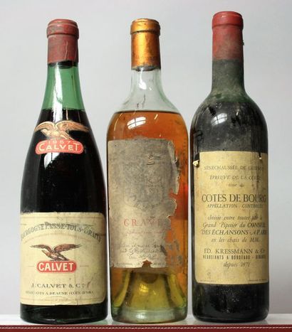 null LOT DE 3 VINS BLANCS ET ROUGES DIVERSES REGIONS DE FRANCE : 1 bouteille VIN...